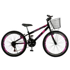 Bicicleta Aro 24 Kls Sport Gold Freio v-b Mtb 21V Feminina