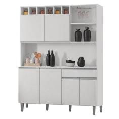 Armário para Cozinha Kit Alice Branco Brilho - AJL - AJL Móveis