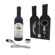 Vinho Garrafa Case Com 3 Peças Saca Rolha Dosador Anel - UNYGIFT