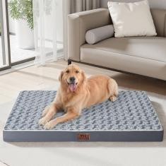 WESTERN HOME WH Camas para cães GG tamanho grande com pelúcia macia rosa capa lavável removível, suporte de espuma de ovo e fundo antiderrapante, tapete ortopédico impermeável para cães para animais