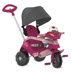 Triciclo Velobaby Reclinavel com Capota, Passeio e Pedal, Multicor, Medio