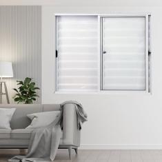 Janela de Alumínio Veneziana 100x150cm 3 Folhas Fortline Branco