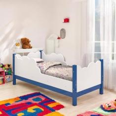 Cama Juvenil Em Nuvem Cartagena Branca E Azul