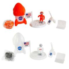 Kit Nasa com Astronauta, Foguete e Solo Lunar de Massinha - Usual Brin
