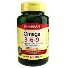 Ômega 3-6-9 Triplo 1000mg 120 Cápsulas Maxinutri