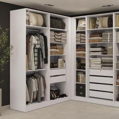 Guarda-roupa Closet 2 Gavetas Kappesberg Adapt Branco 158cm