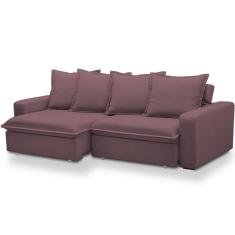 Sofá Retrátil Reclinável Para Sala de Estar Living 235cm Vêneto F04 Veludo Lilás - Lyam Decor