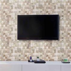 Papel de Parede Adesivo Lavável Pedra Quadradinhos