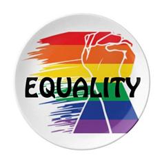 Power Differentiation Identity Rainbow Igualdade Prato Decorativo de Porcelana Salver Prato de Jantar