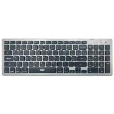 Teclado Bluetooth Cinza e Preto OEX TC504