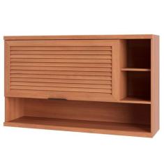 Armário Aéreo Cozinha Macadâmia 1 Porta Freijó - Telasul, Marrom, Mode