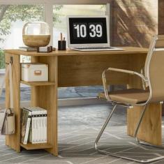 Mesa Gamer 2 Prateleiras Freijó 3875 - Qmovi, Moderno, Marrom Claro