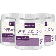 Combo 3 Glutaminas 300G Newnutrition