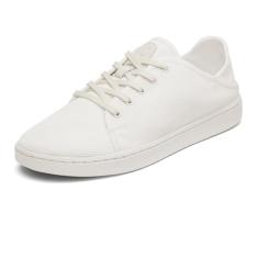 OLUKAI Pehuea Li Tênis feminino sem cadarço, casual para o dia a dia com salto e design de malha respirável, leve e confortável o dia todo, Branco brilhante/areia branca, 36