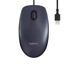 Mouse com fio USB Logitech M90 com Design Ambidestro e Facilidade Plug