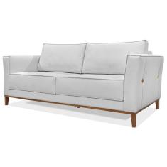 Sofa Balli 2 Lugares 190cm Pes Madeira Linho 222 Grigio Ezz Grigio