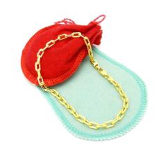 Pulseira Masculina 18Cm 4Mm Largura Folheada Ouro Pl467