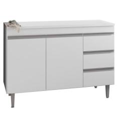 Balcao Para Pia 97 Cm 2 Portas Andreia Branco Reajl Branco - REALJ MOV