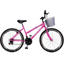 Bicicleta Feminina Aro 24 Rosa Chiclete 18 Marchas Com Cesta - Samy