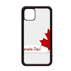 Capa Happy Canada Day Vertical Grain Maple Leaf para iPhone 12 Pro Max para Apple Mini Mobile Case Shell