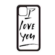 Capa I Love You com citação de escrita manual para iPhone 12 Pro Max para Apple Mini Mobile Case Shell