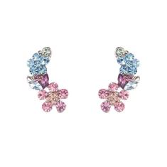 Brinco Armazem Rr Bijoux Ear Cuff Flor Rosa E Azul