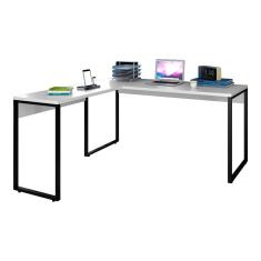 Mesa De Escritório Em L 150x150 Studio Industrial Z28 Branco - Mpozenato