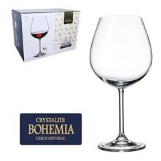 Jogo De Taca De Cristal Para Vinho Bordeau Com 6 Unidades Gastro Bohemia 650ml