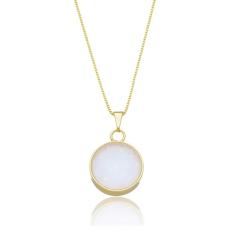 Colar Pingente Sal Grosso Banhado a Ouro 18k COR:60