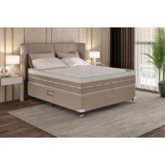 Cama Box + Colchão Castor Casal Premium One Face Tecnopedic 138x188x57