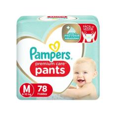 Fralda Pampers Premium Care Pants Calça Tam. M - 6 A 10Kg 78 Unidades