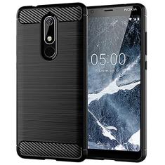 Capa para Nokia 5.1, com sensação suave, proteção total, anti-arranhões e impressões digitais + capa de celular resistente a arranhões para Nokia 5.1