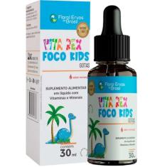 Foco Kids Vitamina Infantil Com Vit B1 B12 Magnésio Selenio Zinco Gotas Sabor Morango 30ML