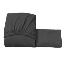 Lençol Solteiro Com Elástico Liso + Fronhas - JGM CONFECÇÕES, CINZA