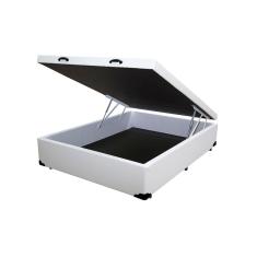 Cama Box Baú Blindado Viúva Principe das Camas Sintético Branco 128x188x41