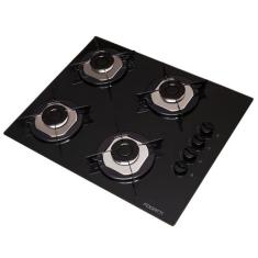 Cooktop 4 Bocas com Vidro Preto - Fogatti, Bivolt, Preto