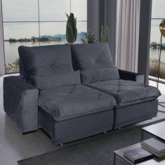 Sofá 3 Lugares 2,30m Retrátil e Reclinável Átila Bom Pastor