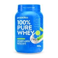 Whey 100% Pure Protein Concentrado Probiótica 900g, IOGURTE COM LIMÃO