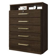 Cômoda 5 Gavetas Triunfo ébano Touch 5090 Demóbile