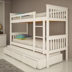 Treliche De Madeira Solteiro com 3 Gavetas de Exclusivo Totalità