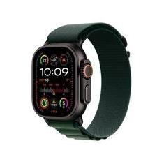 Apple Watch Ultra 2 GPS + Cellular, Caixa Preta de Titânio de 49 mm, Pulseira Loop Alpina Verde Escura, Tamanho M - MX4R3BE/A