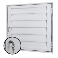 Porta Alçapão Alumínio Branco Venezianas Ventiladas Linha