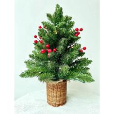 Árvore de Natal Taokftly Mini Mesa Verde de 24 polegadas