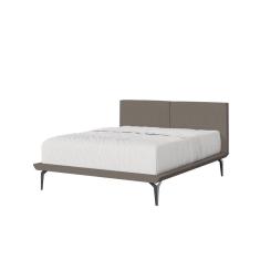 Base Box Cama Japonesa Toquio Casal Com Cabeceira Almofada Linho Marrom