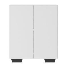 Armário Lavanderia Com 2 Portas Multimóveis Branco/preto - MULTIMOVEIS