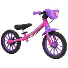 Bicicleta Infantil Nathor Equilíbrio - Balance Bike Rosa - Selim PU, 1