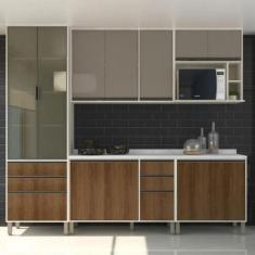 Cozinha Completa Madeira Luciane Línea Mocca e Avelã