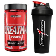 Creatina Pura 120 Caps + Coqueteleira Preta Integralmedica