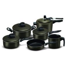 Conjunto De Panelas Teflon Super 6 Peças Panela de Pressão - Aluminio 