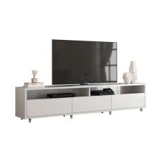 Rack Bancada para TV Aspen 1.8 Branco - MoveisAqui